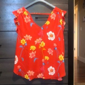 Loft Petite V-neck and V-Back Blouse